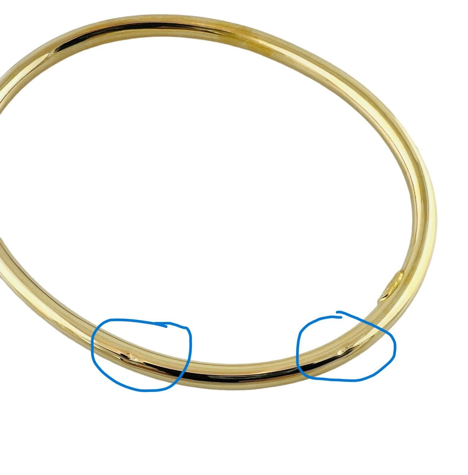 Tiffany & Co. 18K Yellow Gold Oval Bangle Bracelet #16680 1