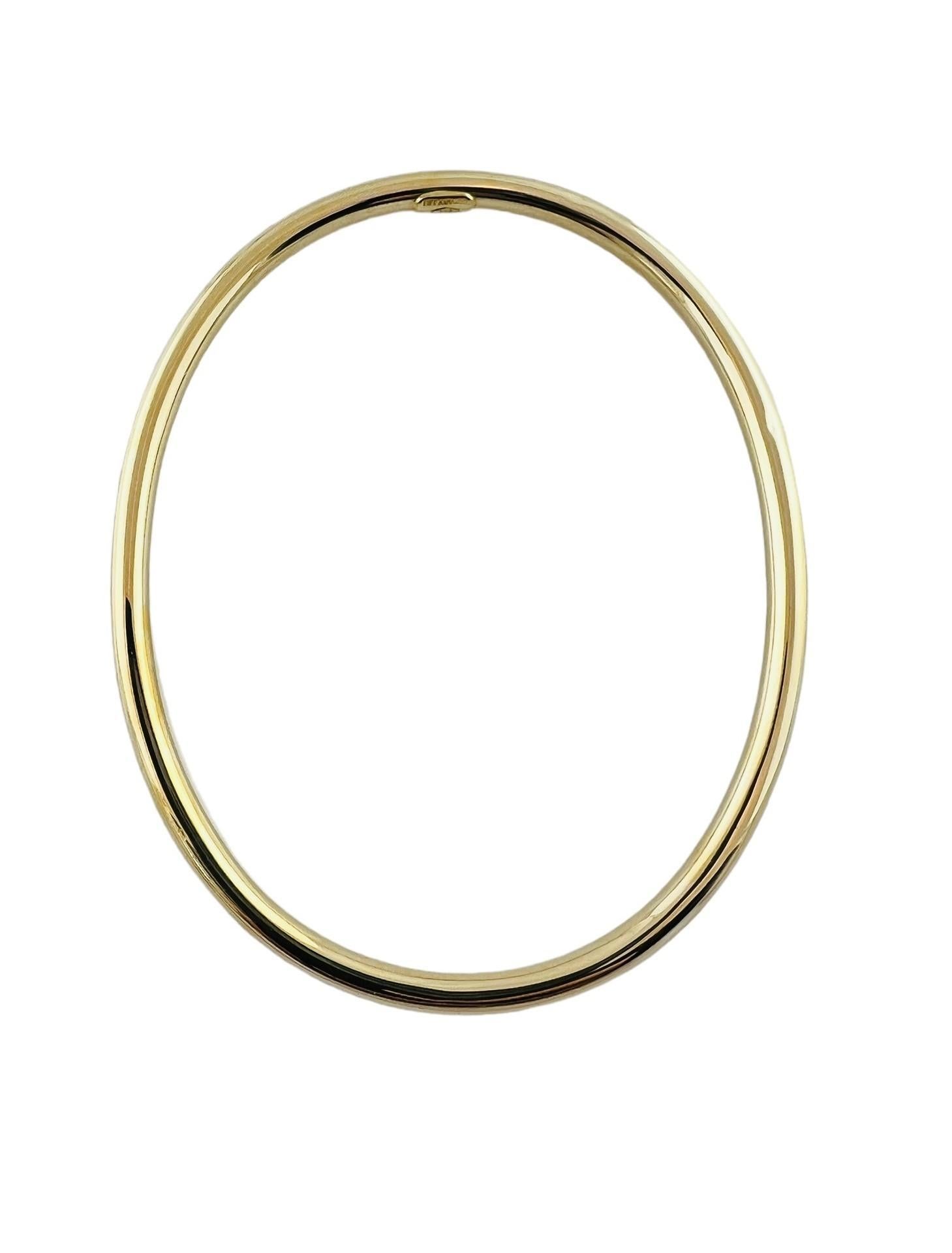 Tiffany & Co. 18K Yellow Gold Oval Bangle Bracelet #16746 1