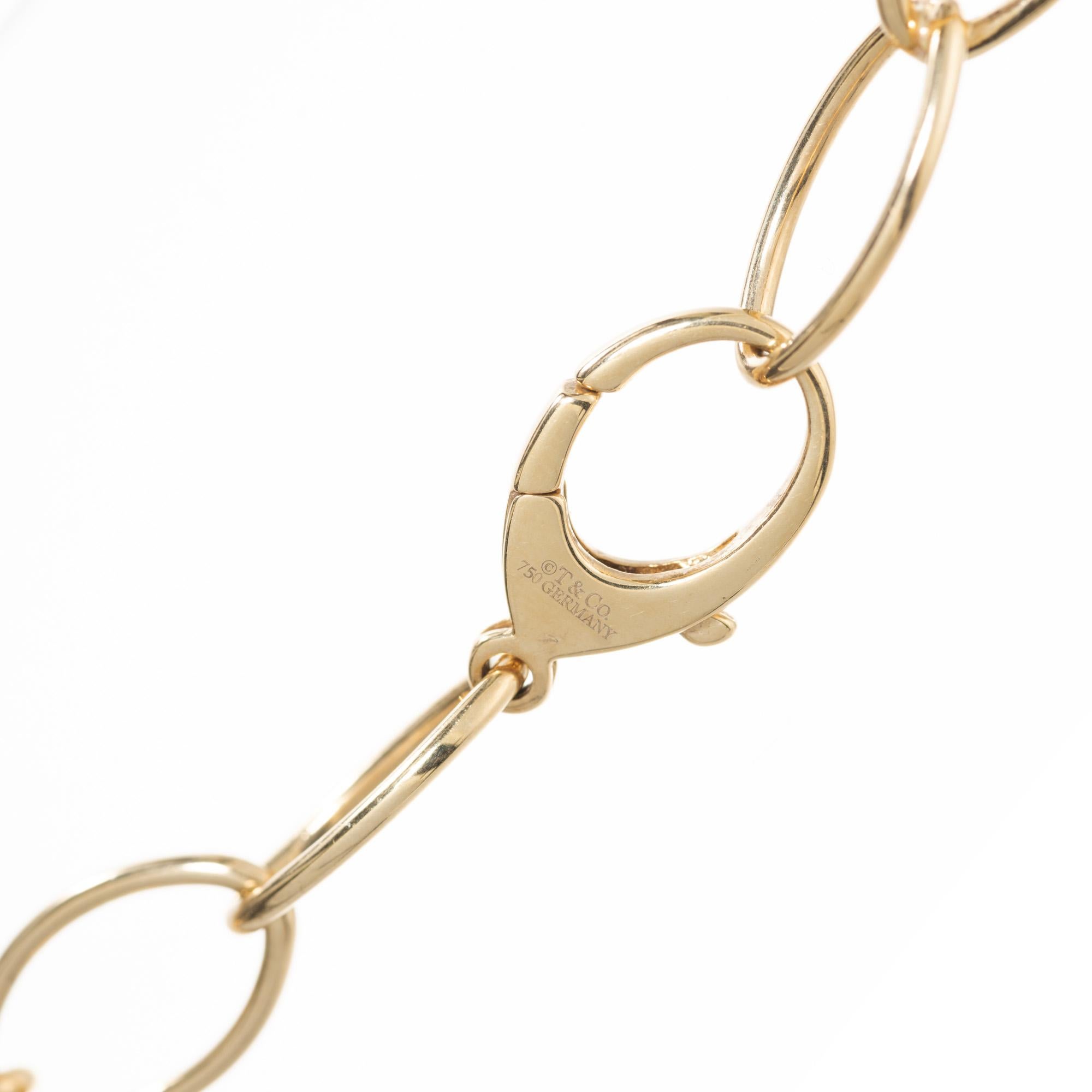 Tiffany & Co. Collier à maillons ovales en or jaune 18 carats  Pour femmes en vente