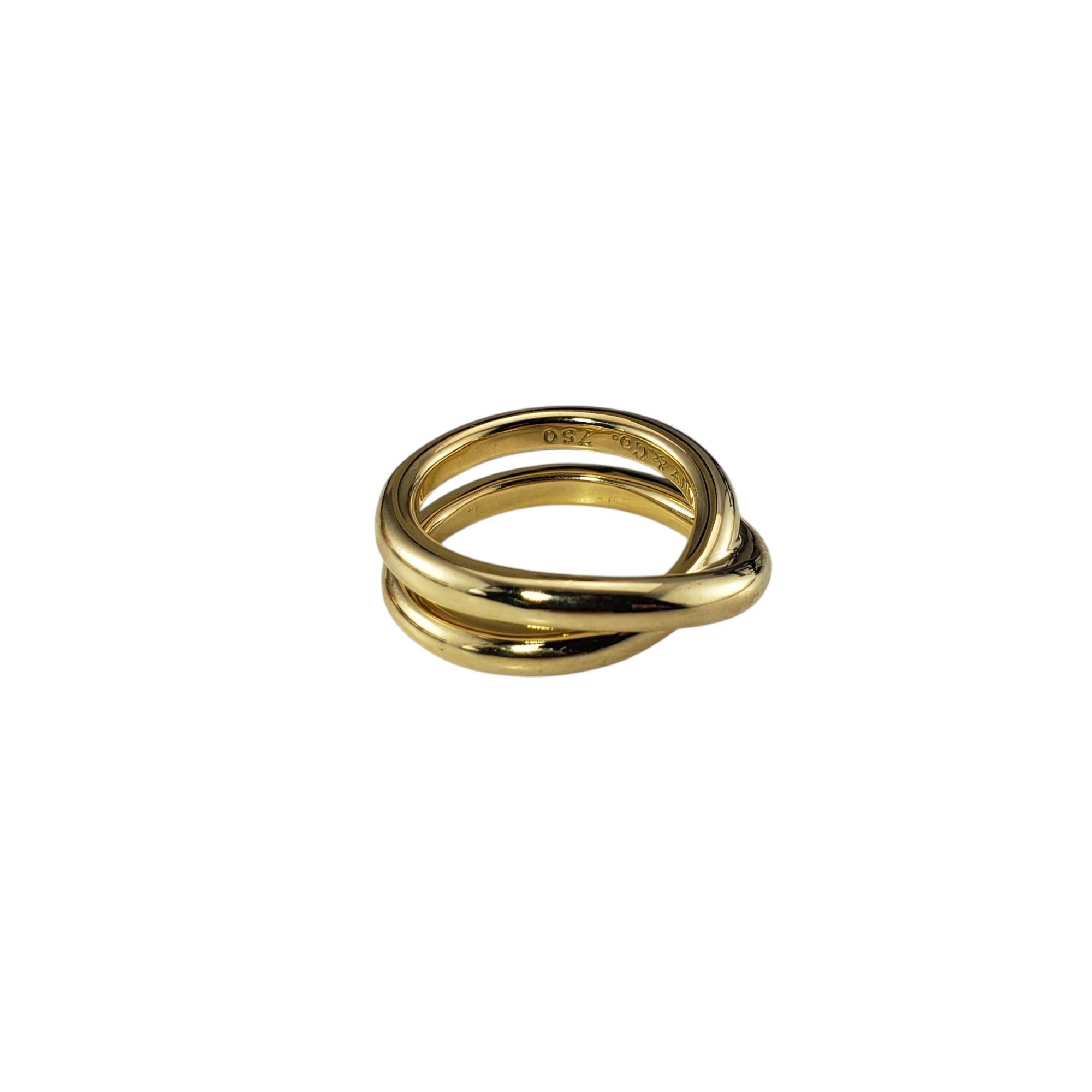 Anillo cruzado Paloma Picasso for Tiffany & Co. de oro amarillo de 18 quilates, talla 7 #19875 Contemporáneo en venta