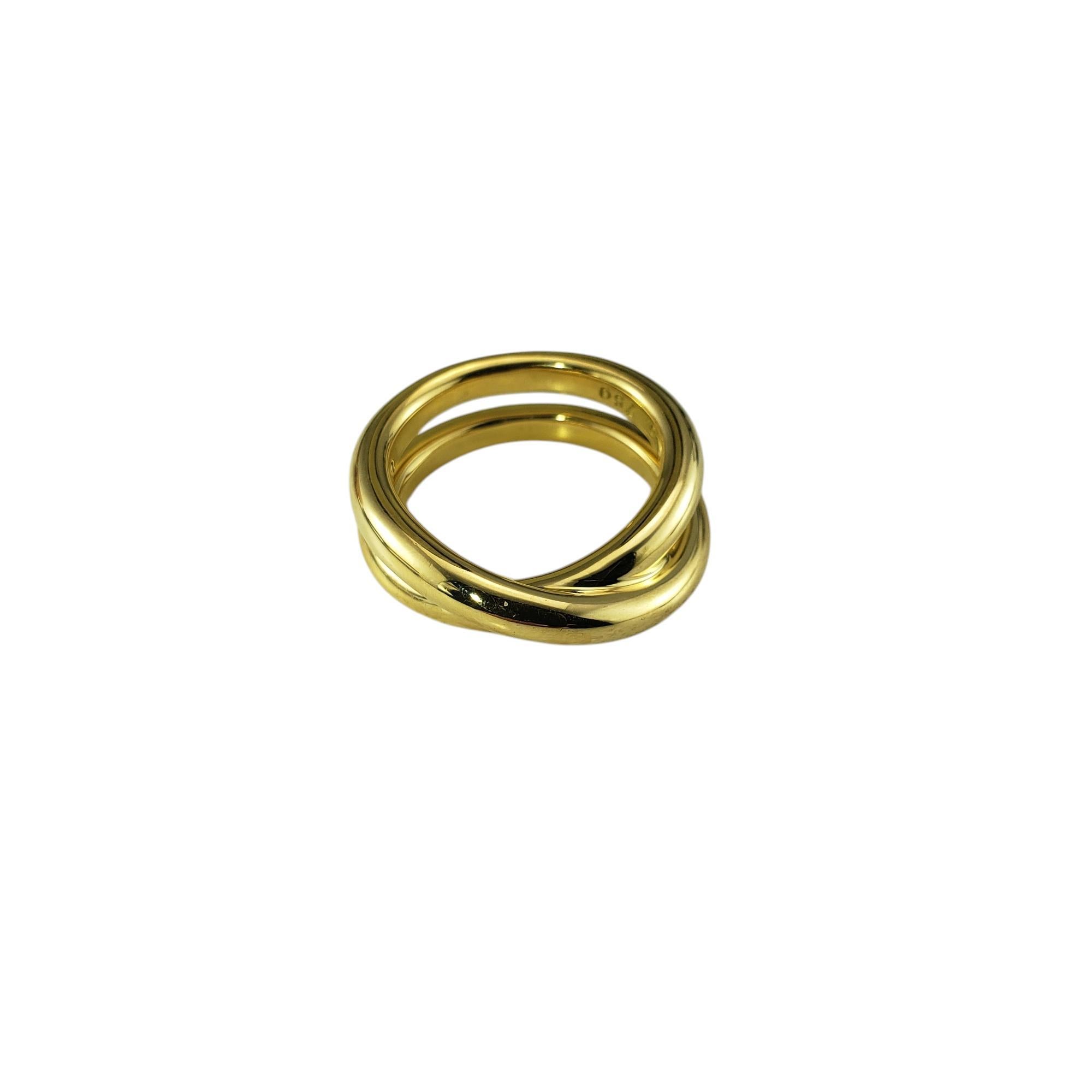 De las mujeres Anillo cruzado Paloma Picasso for Tiffany & Co. de oro amarillo de 18 quilates, talla 7 #19875 en venta