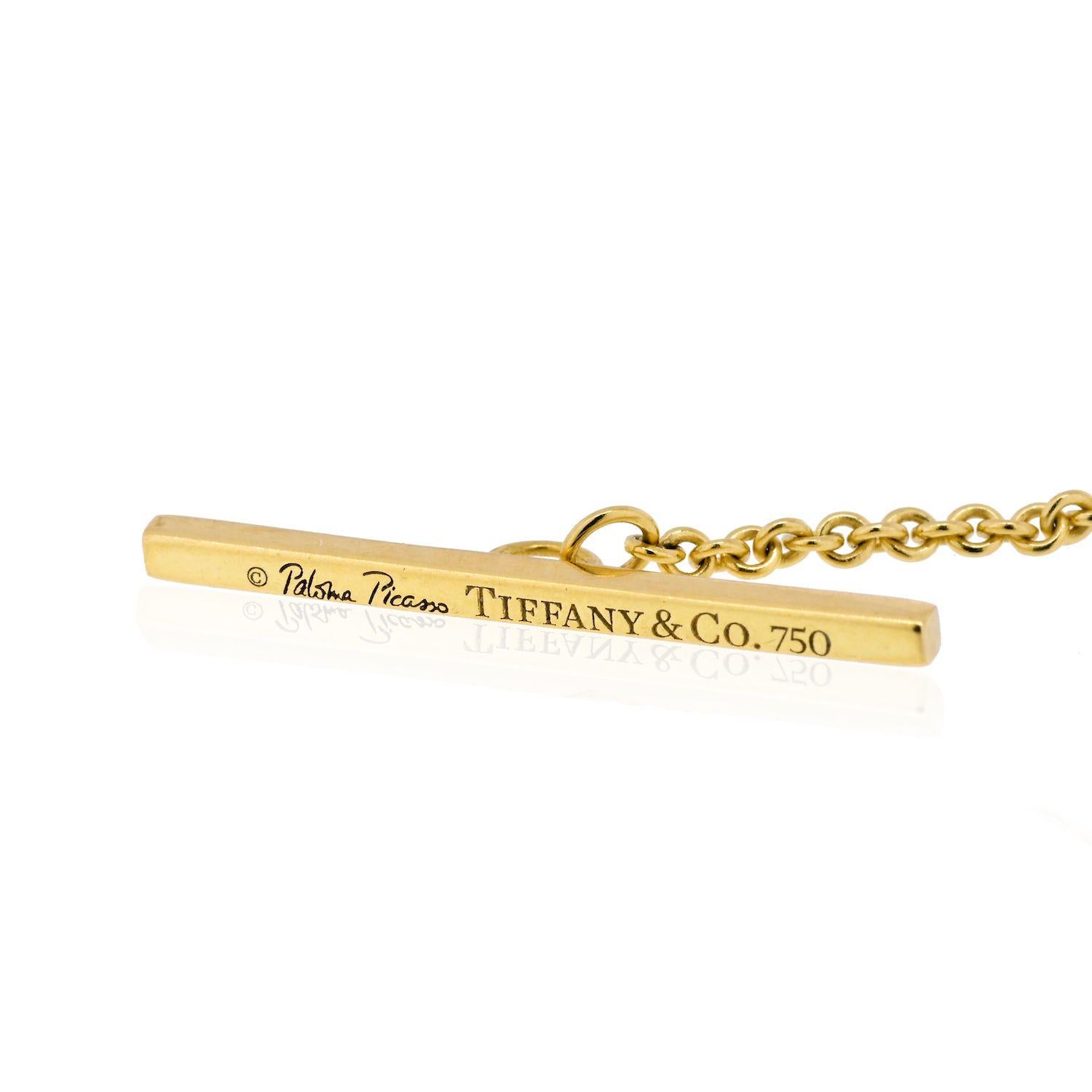 Women's Tiffany & Co. 18 Karat Yellow Gold Paloma Picasso Enamel Station Chain Necklace