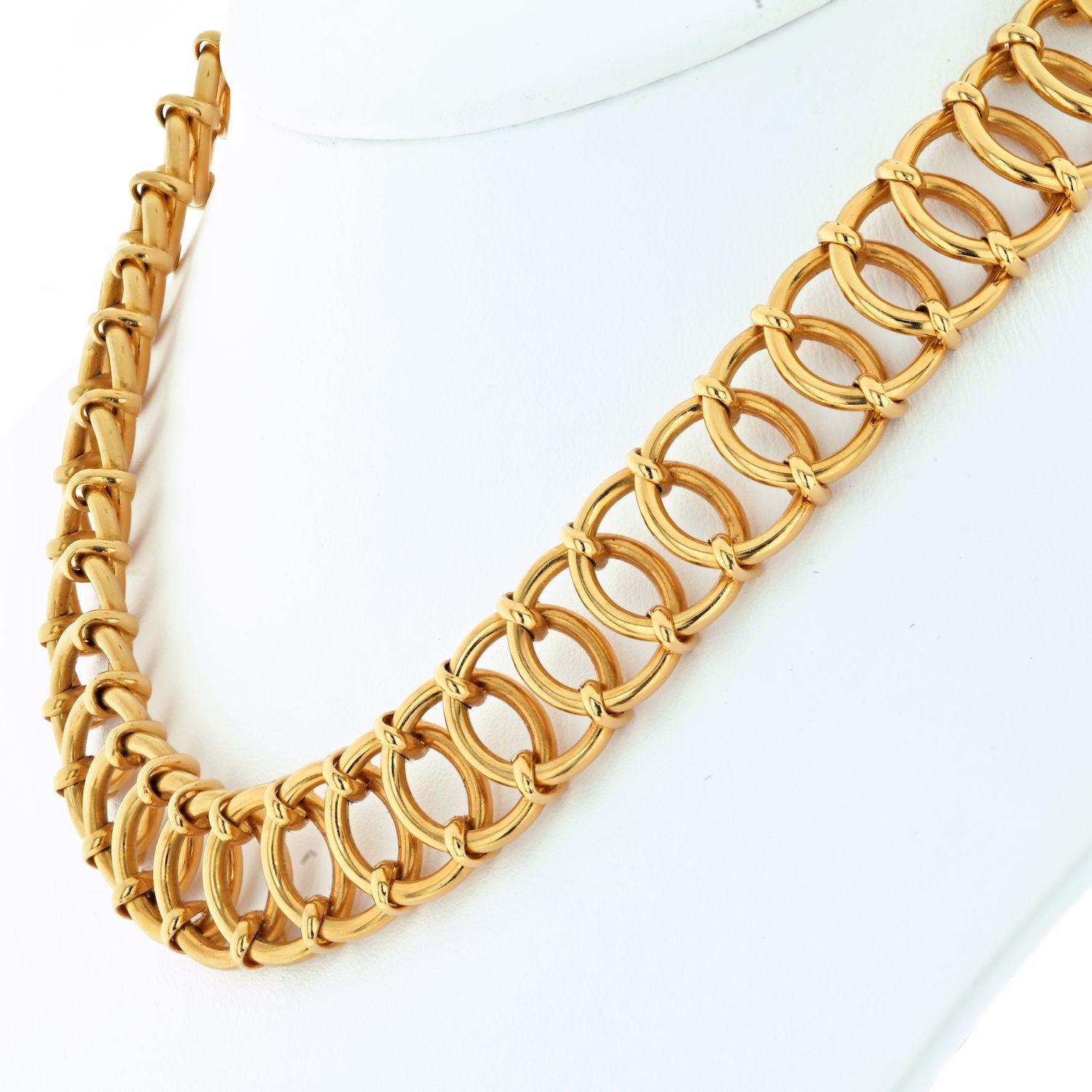 Tiffany & Co. 18K Yellow Gold Paloma Picasso Open Round Link Chain Necklace 1