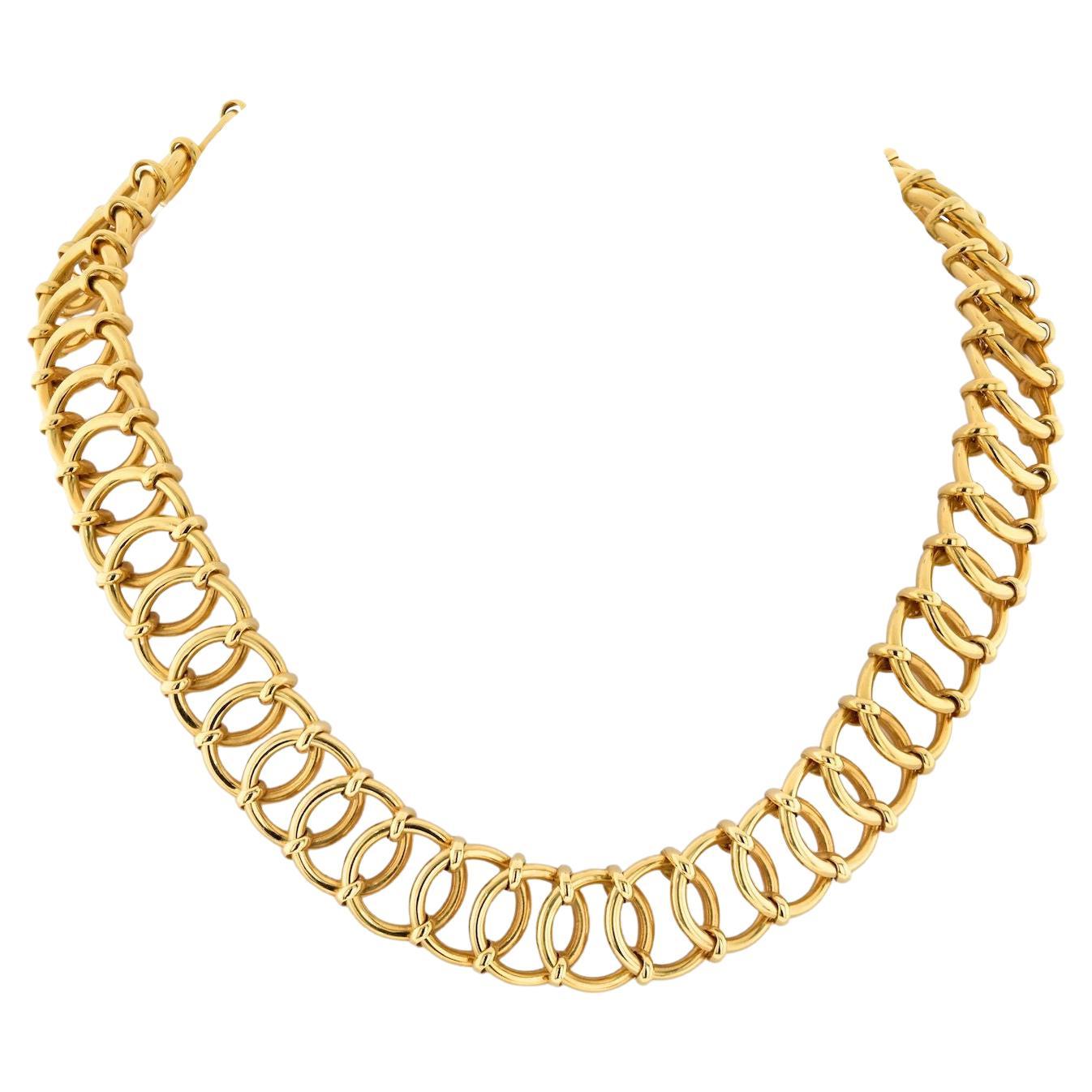 Tiffany & Co. 18K Yellow Gold Paloma Picasso Open Round Link Chain Necklace