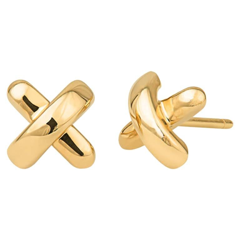 Tiffany & Co. 18k Yellow Gold Paloma's Graffiti Stud Earrings
