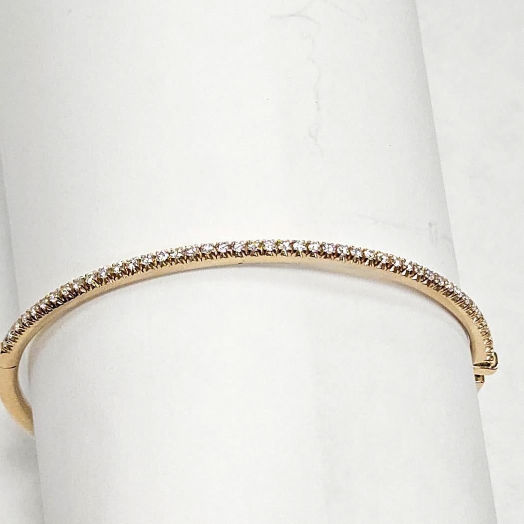 Moderno Tiffany & Co. Bracciale con linea di diamanti Pavé in oro giallo 18k, Made in Italy in vendita