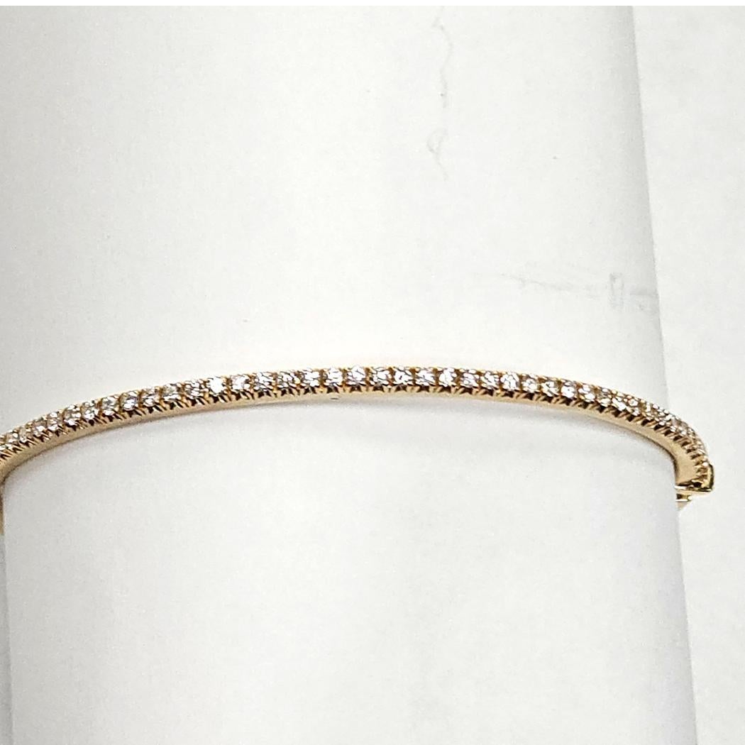 Taglio rotondo Tiffany & Co. Bracciale con linea di diamanti Pavé in oro giallo 18k, Made in Italy in vendita