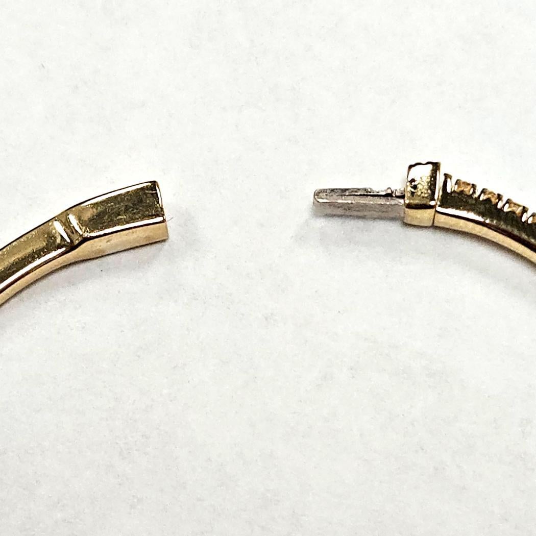 Donna Tiffany & Co. Bracciale con linea di diamanti Pavé in oro giallo 18k, Made in Italy in vendita