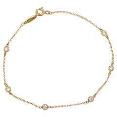 Tiffany & Co. 18K Yellow Gold Peretti Diamonds by the Yard Bracelet .30ct