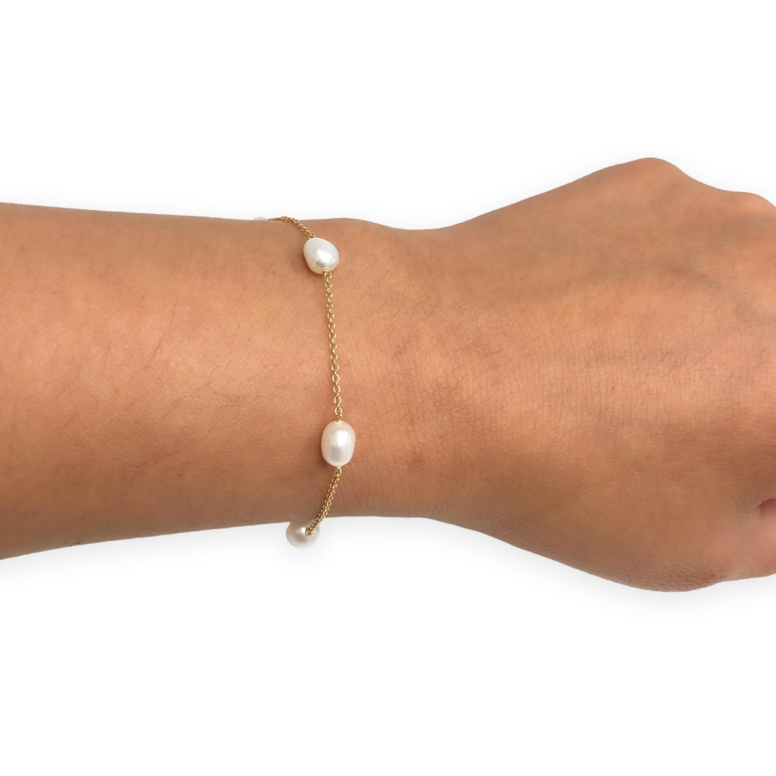 Tiffany & Co. Pulsera de oro amarillo de 18 quilates Peretti Pearls by the Yard 7