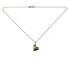 Tiffany & Co. 18K Yellow Gold/Platinum Diamond Etoile Heart Necklace #20501