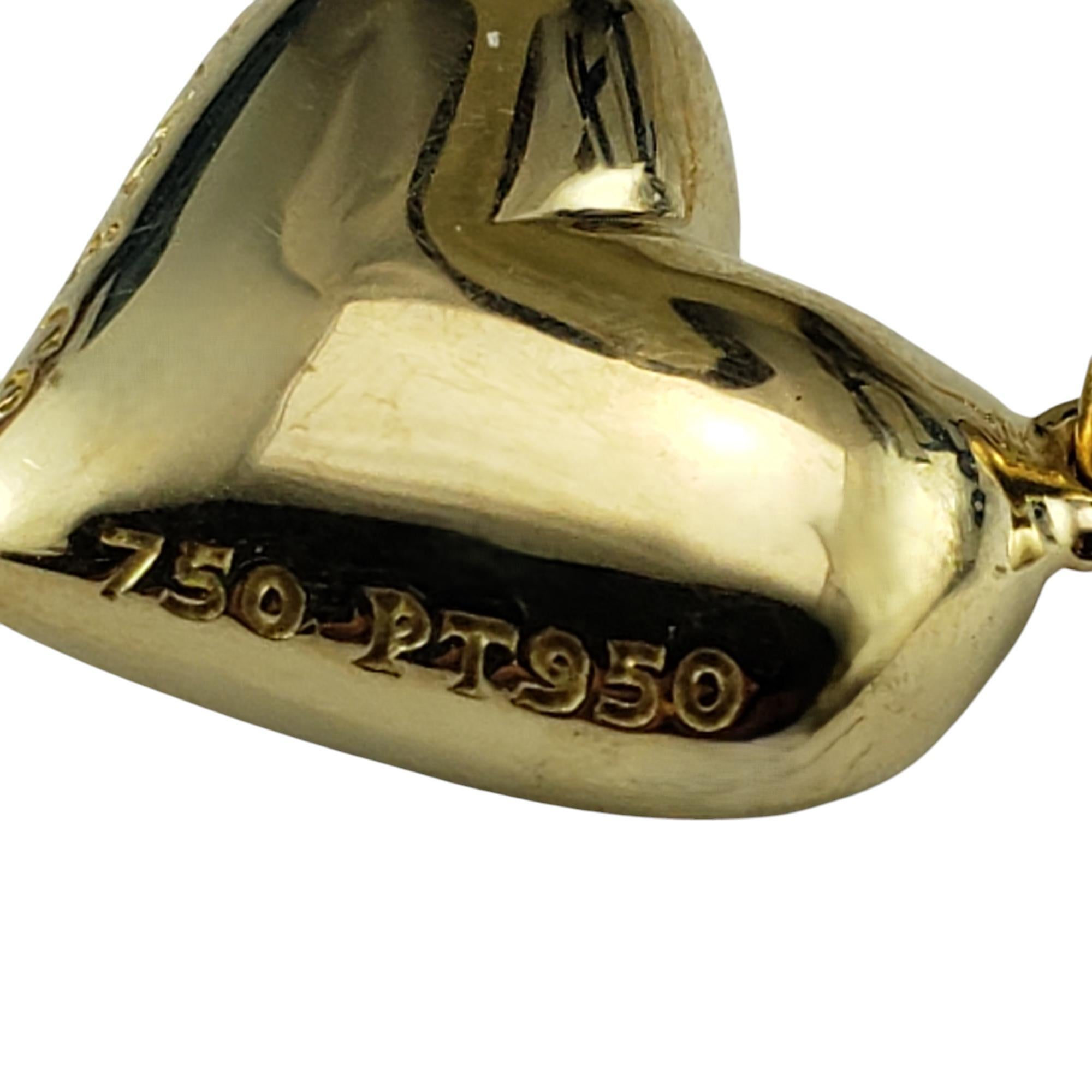 De las mujeres Tiffany & Co. Collar Corazón Étoile Diamante Oro Amarillo/Platino 18K #20501 en venta