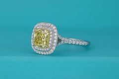 Tiffany & Co. 18k Yellow Gold & Platinum Fancy Intense Yellow Diamond Ring