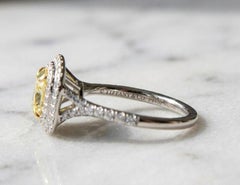 Tiffany & Co. 18k Yellow Gold & Platinum Fancy Intense Yellow Diamond Ring