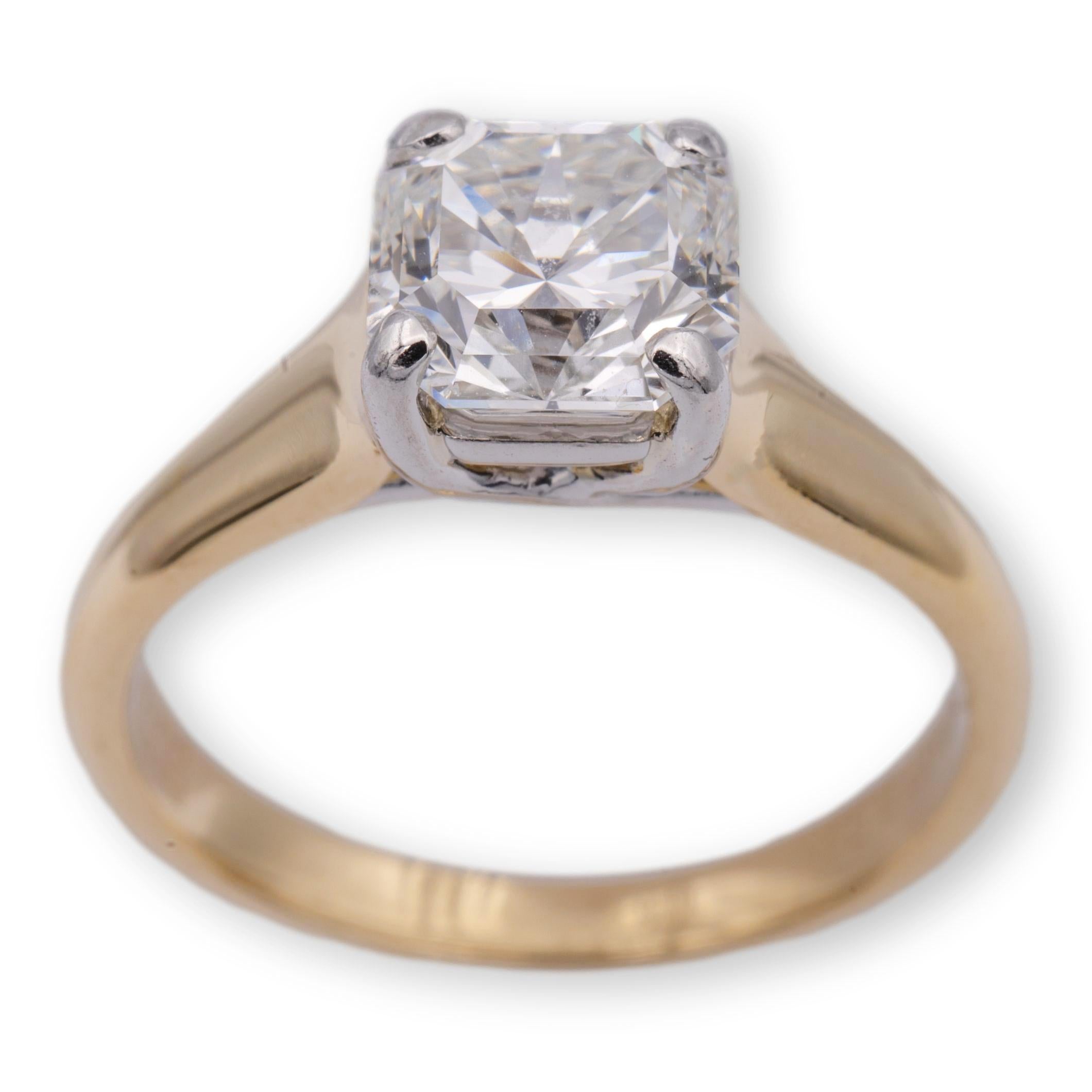 Tiffany& Co. 18K Yellow Gold Platinum Lucida Diamond Engagement Ring 1.50ct IVS1 1