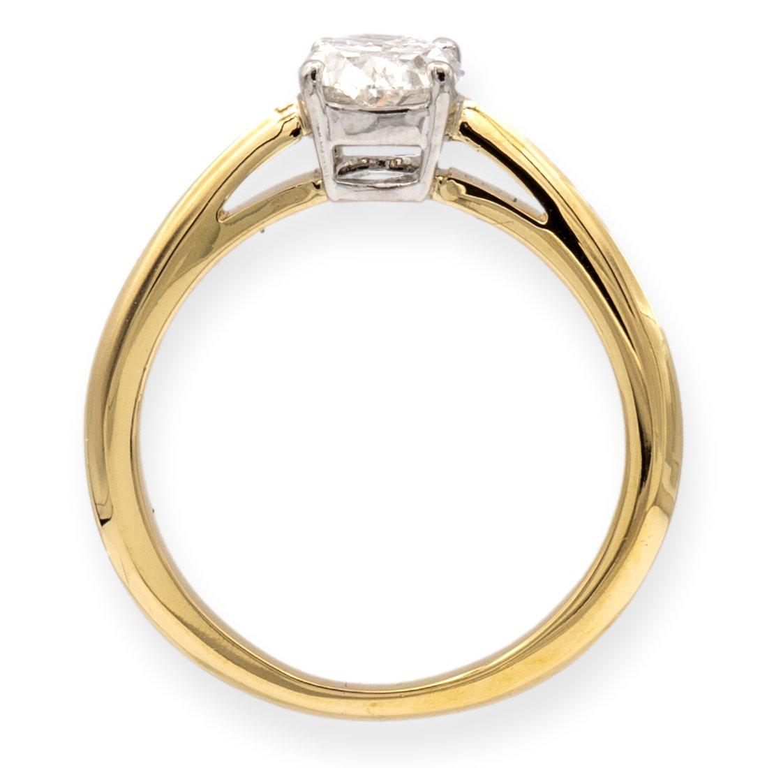 Oval Cut Tiffany & Co. 18k Yellow Gold Platinum Oval Diamond .79ct G VS1 Engagement Ring