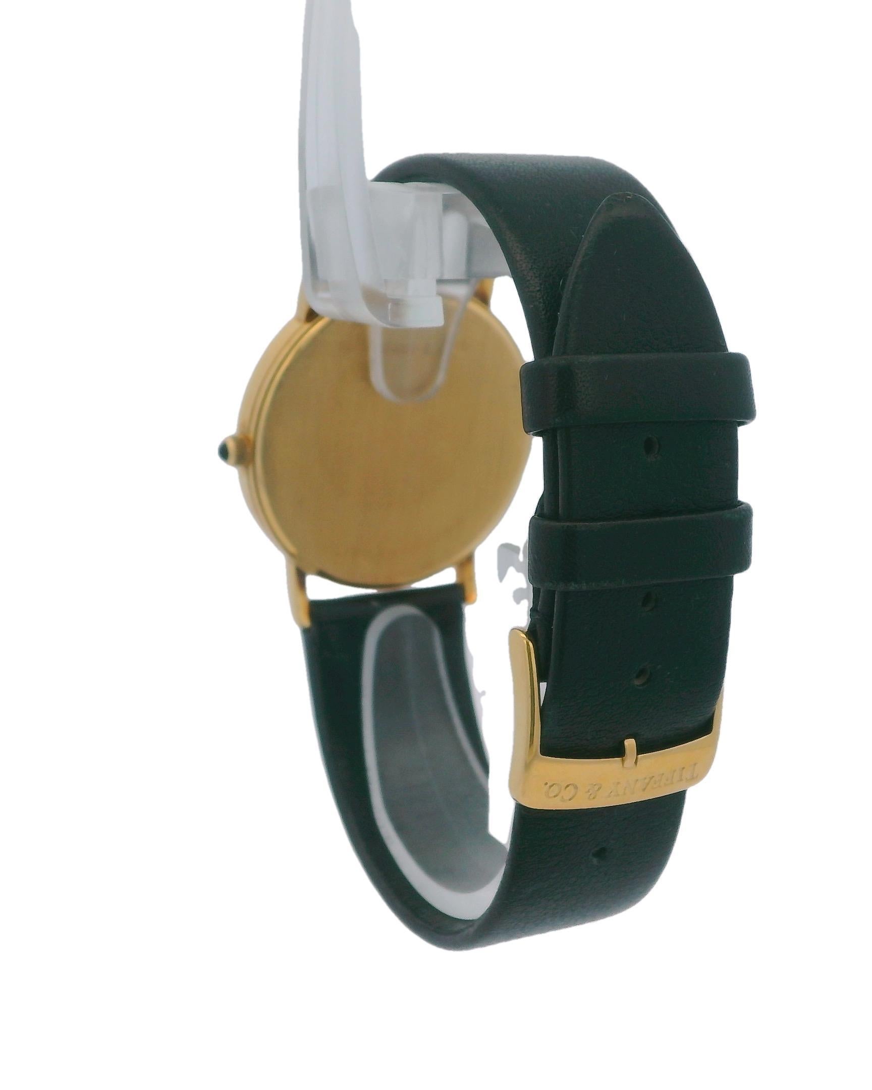 Women's or Men's Tiffany & Co. 18K Yellow Gold Quartz Watch For Sale