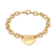 Tiffany & Co. 18K Yellow Gold Return to Tiffany Heart Tag Link Bracelet 7.5"