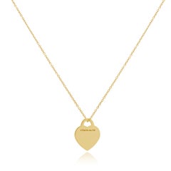 Tiffany & Co. 18K Yellow Gold Return to Tiffany Heart Tag Pendant Necklace 18.0"