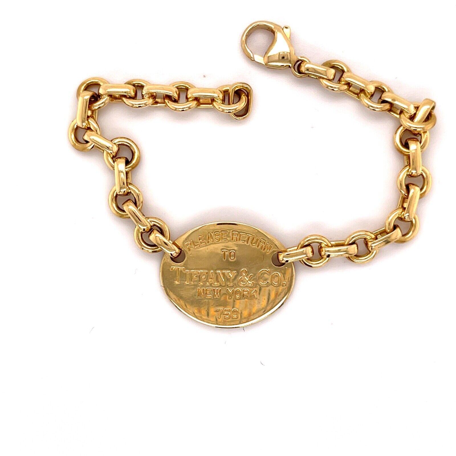 Tiffany & Co. 18k Yellow Gold Round-Shaped Bracelet

6.25 Inches

18.9 Grams 

This is a beautiful Tiffany & Co. bracelet. If you have any questions or concerns or would like a custom order please message me and I will get back to you as soon as