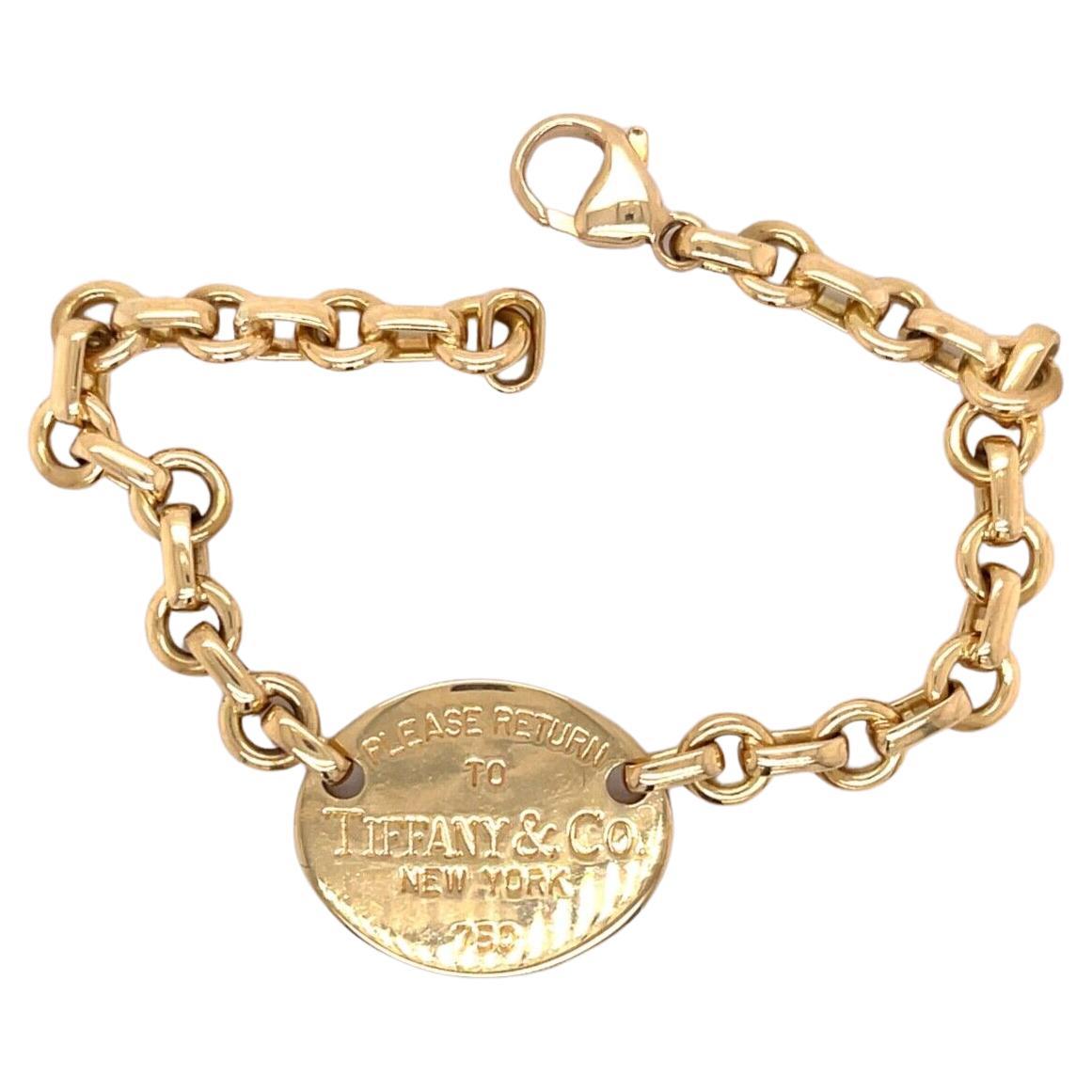 Tiffany & Co. 18k Yellow Gold Return to Tiffany & Co. Round Tag Bracelet