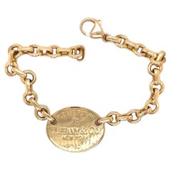 Tiffany & Co. 18 Karat Gelbgold Rückkehr an Tiffany & Co. Rundes Tag-Armband