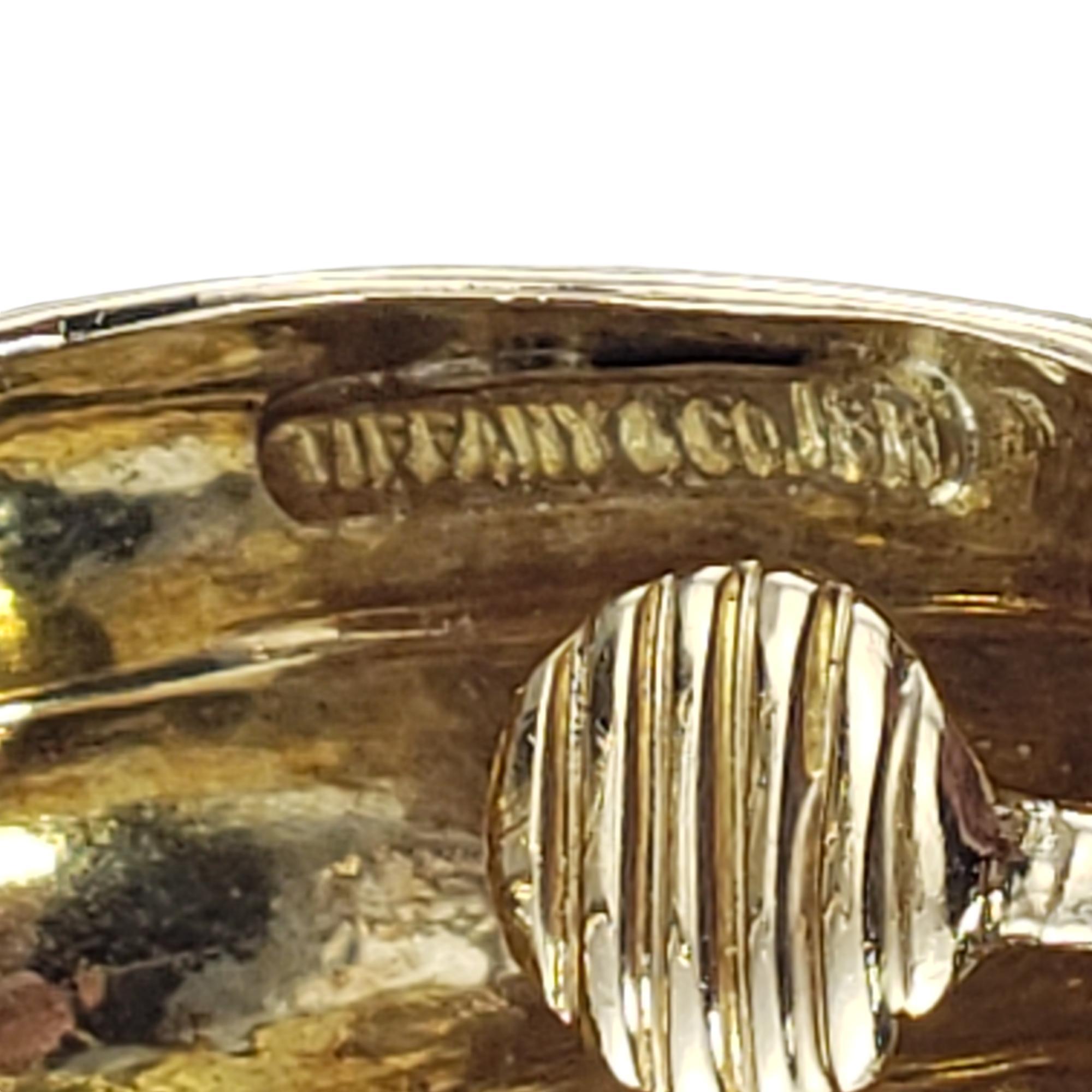 Women's Tiffany & Co. 18K Yellow Gold Ribbed Clip-On Earrings #18483 For Sale