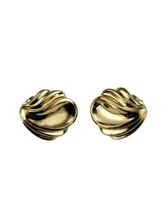 Tiffany & Co. 18K Yellow Gold Ribbed Clip-On Earrings #25485