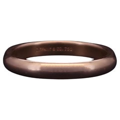 Tiffany 
Co 18K Yellow Gold Ring 3mm Lucida Wedding Band Ring