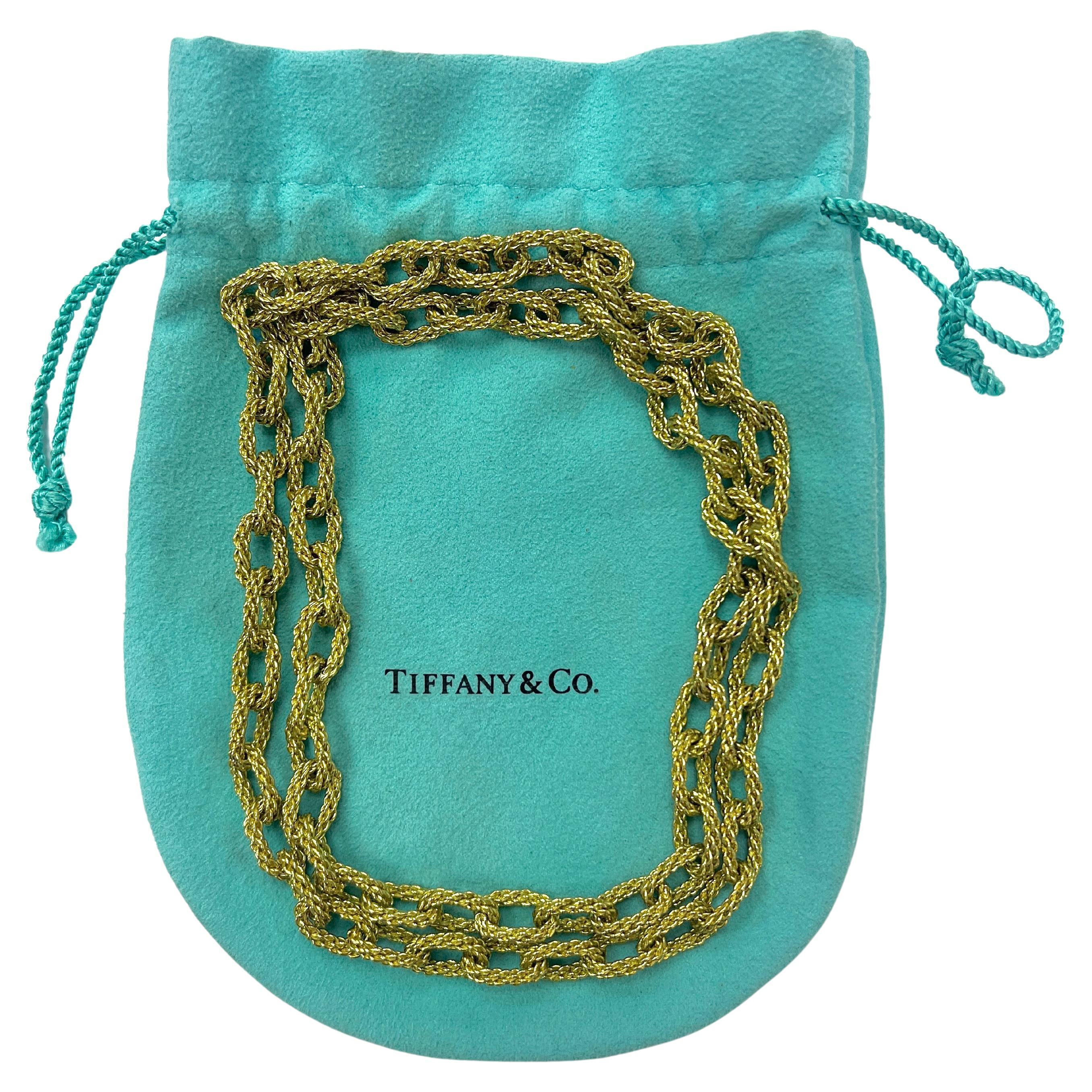Tiffany & Co 18 Karat Gelbgold Seil-Gliederhalskette