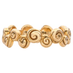 Tiffany & Co. 18k Yellow Gold Rosebud Swirl Ring