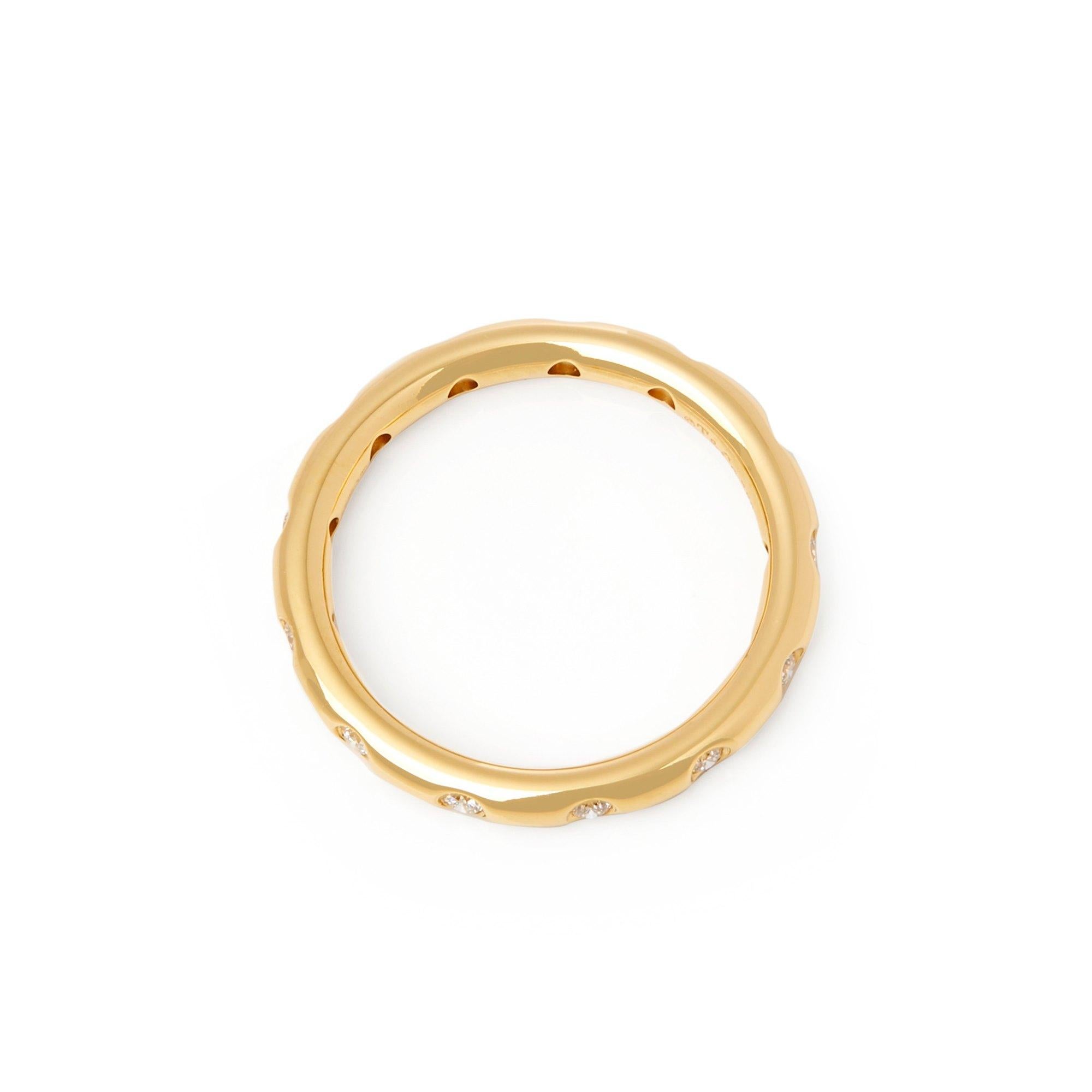 Tiffany & Co. 18 Karat Yellow Gold Round Brilliant Cut Diamond Eternity Ring In Excellent Condition In Bishop's Stortford, Hertfordshire