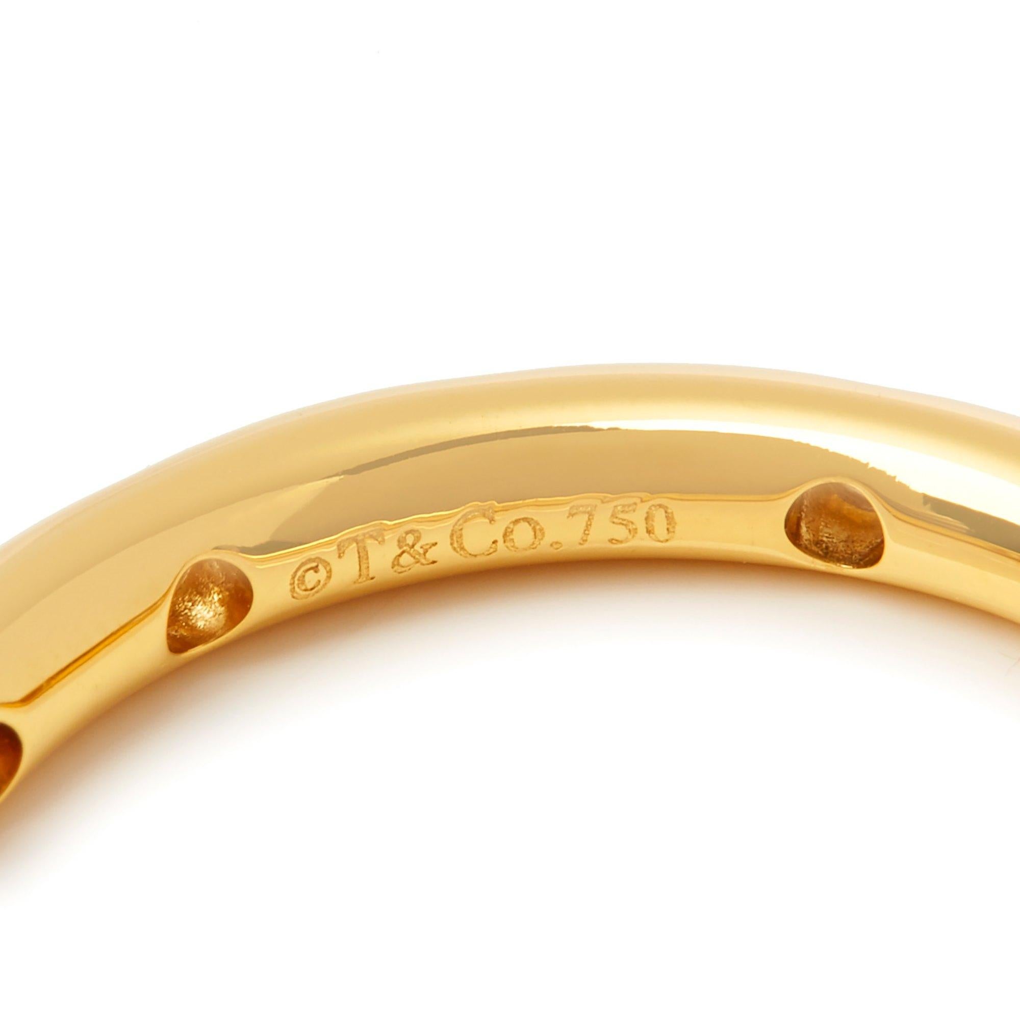 Women's Tiffany & Co. 18 Karat Yellow Gold Round Brilliant Cut Diamond Eternity Ring