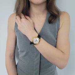 Orologio da polso automatico con quadrante rotondo in oro giallo 18k di Tiffany & Co.