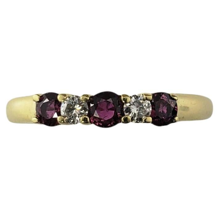 Tiffany & Co. 18K Yellow Gold Ruby and Diamond Ring Size 6.5 #21404