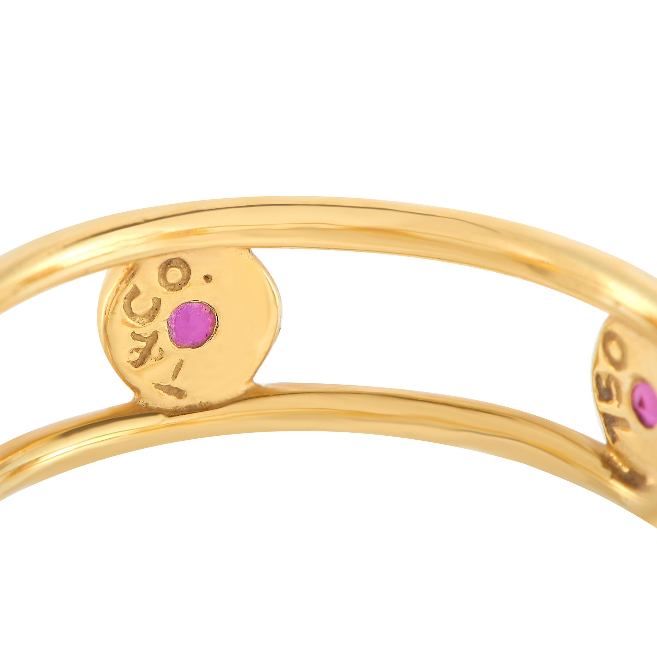 Women's Tiffany & Co. 18 Karat Yellow Gold Ruby Ring