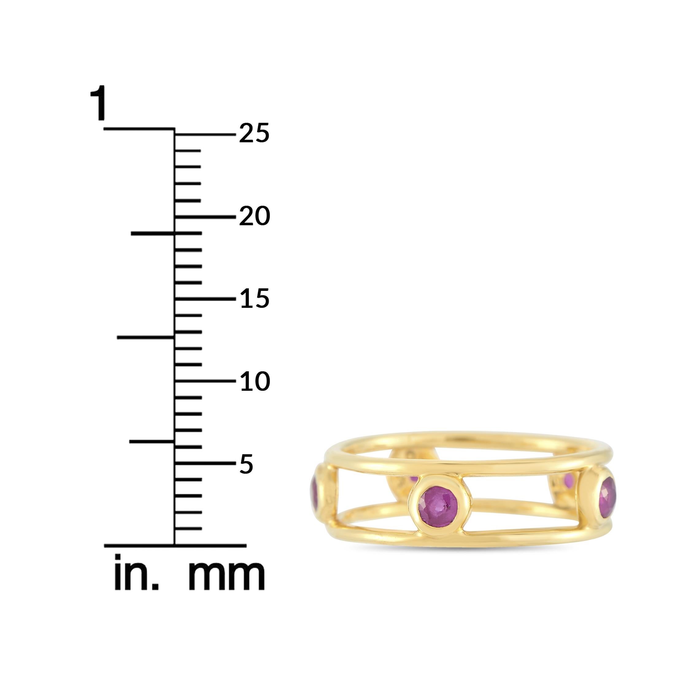 Tiffany & Co. 18 Karat Yellow Gold Ruby Ring 2