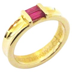  TIFFANY & Co. 18K Gold Ruby Stacking Ring 4