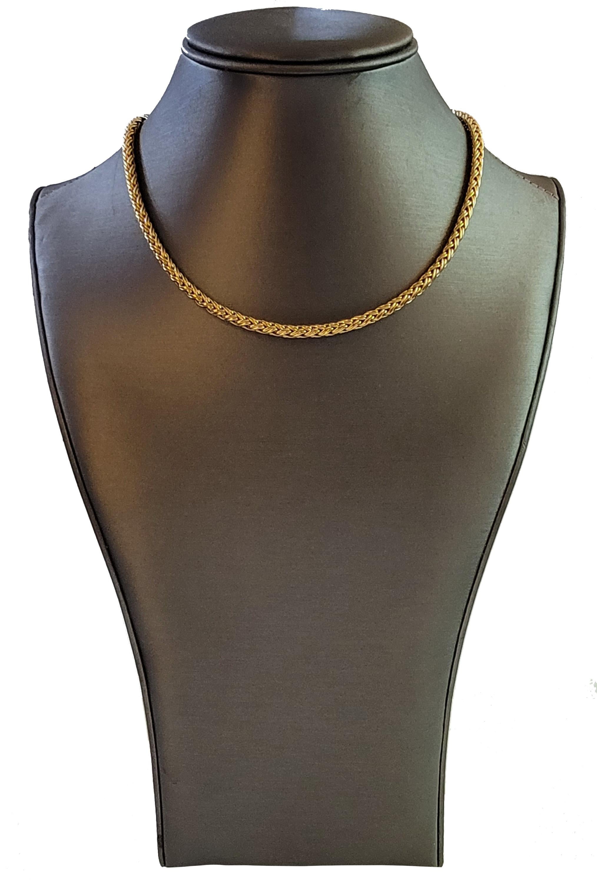 da uomo o donna Tiffany & Co. Collana a catena con grano russo in oro giallo 18 ct. in vendita