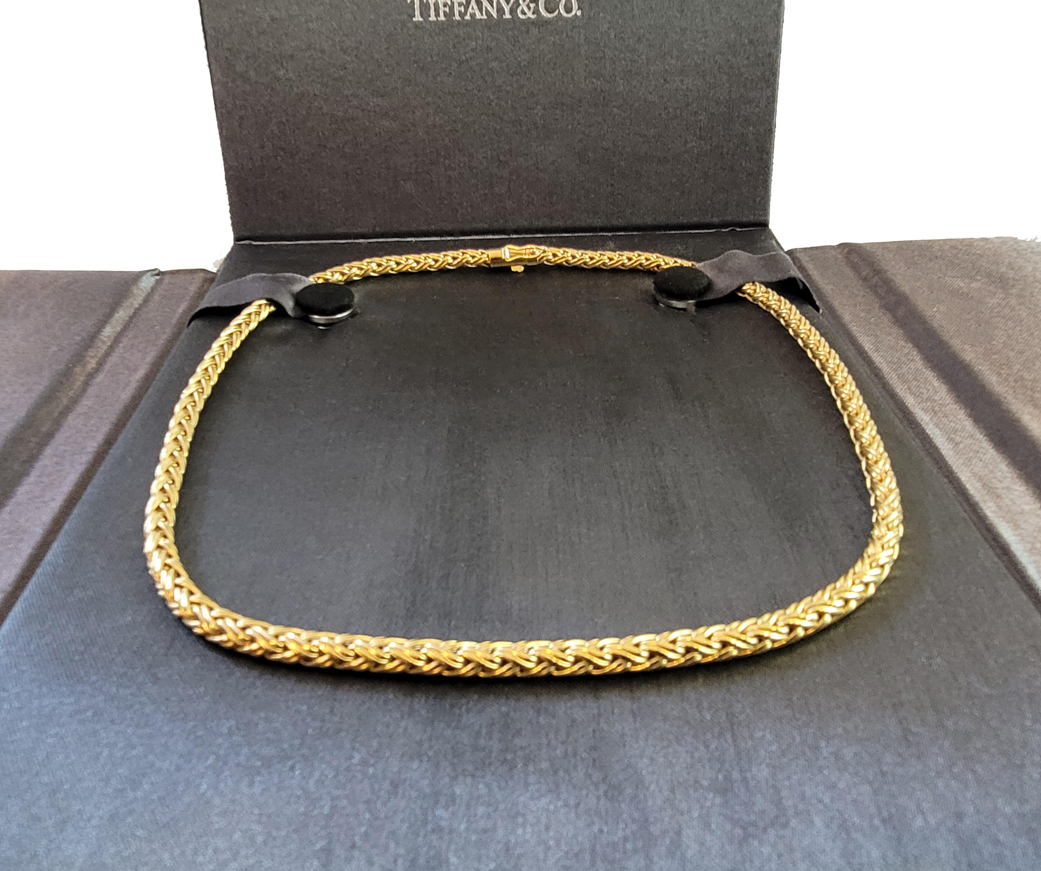 Tiffany & Co. Collana a catena con grano russo in oro giallo 18 ct. in vendita 2