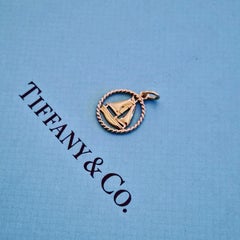 Tiffany & Co. 18k Yellow Gold Sailboat Twist Circle Pendant