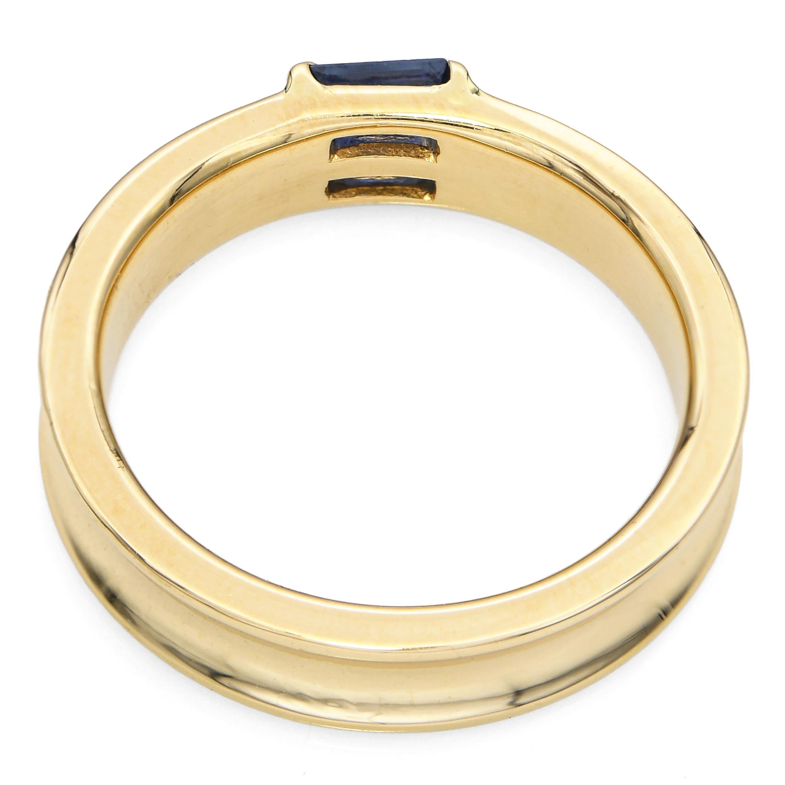 De las mujeres Anillo Tiffany & Co. de oro amarillo de 18 quilates con zafiro en venta