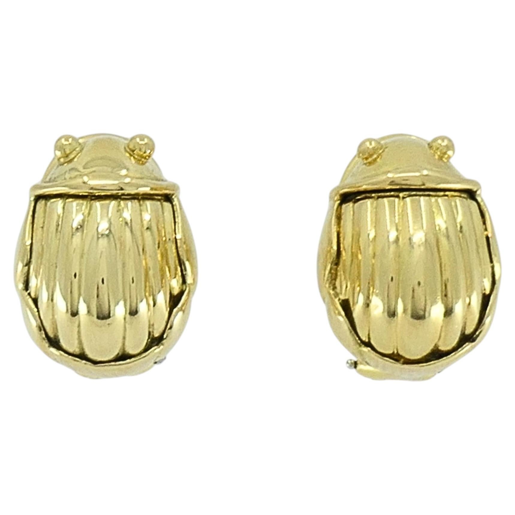 Orecchini Scarabeo in oro giallo 18k di Tiffany & Co., CIRCA 1993