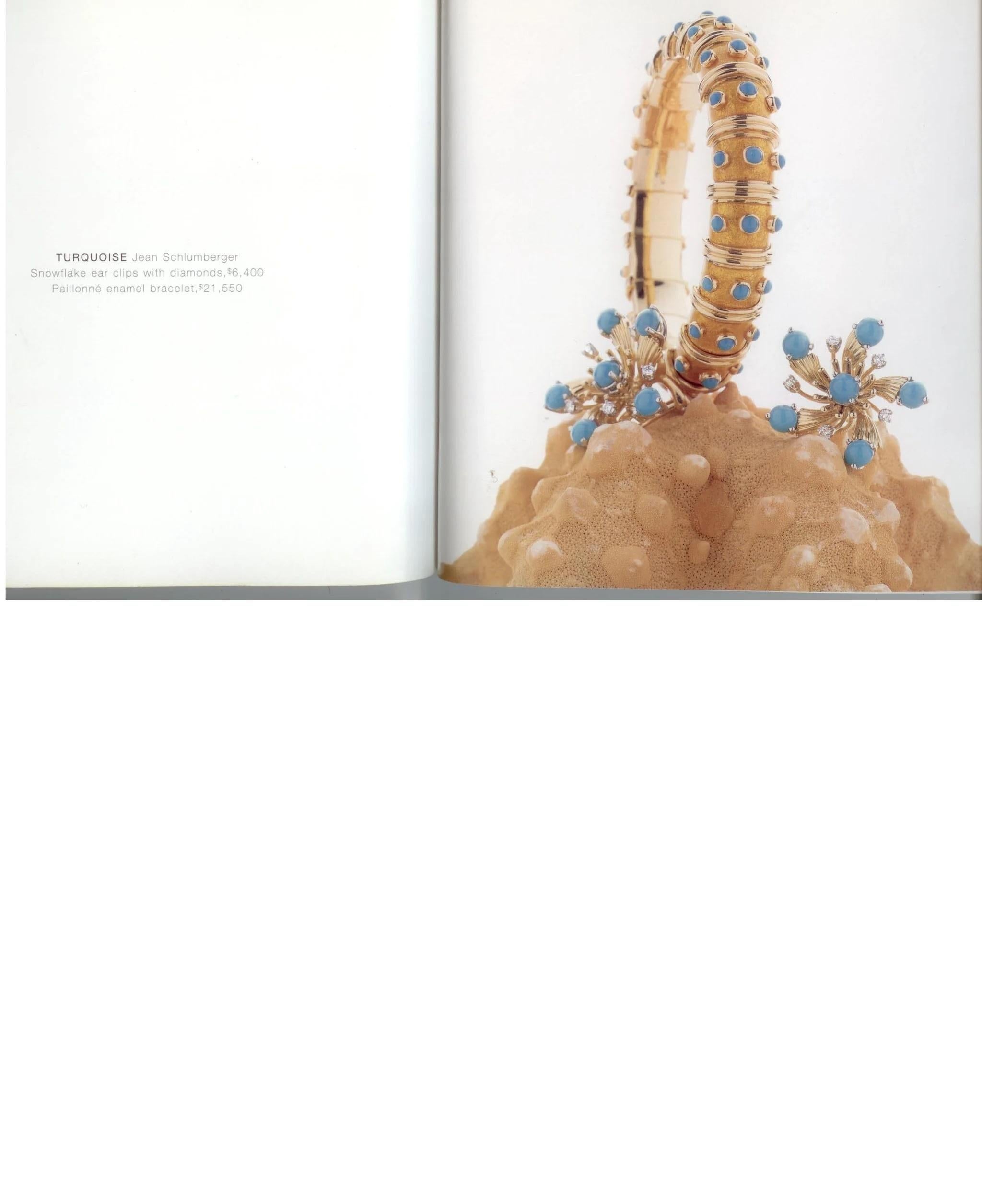 Tiffany & Co. 18K Yellow Gold Schlumberger Enamel, Turquoise Bracelet 2