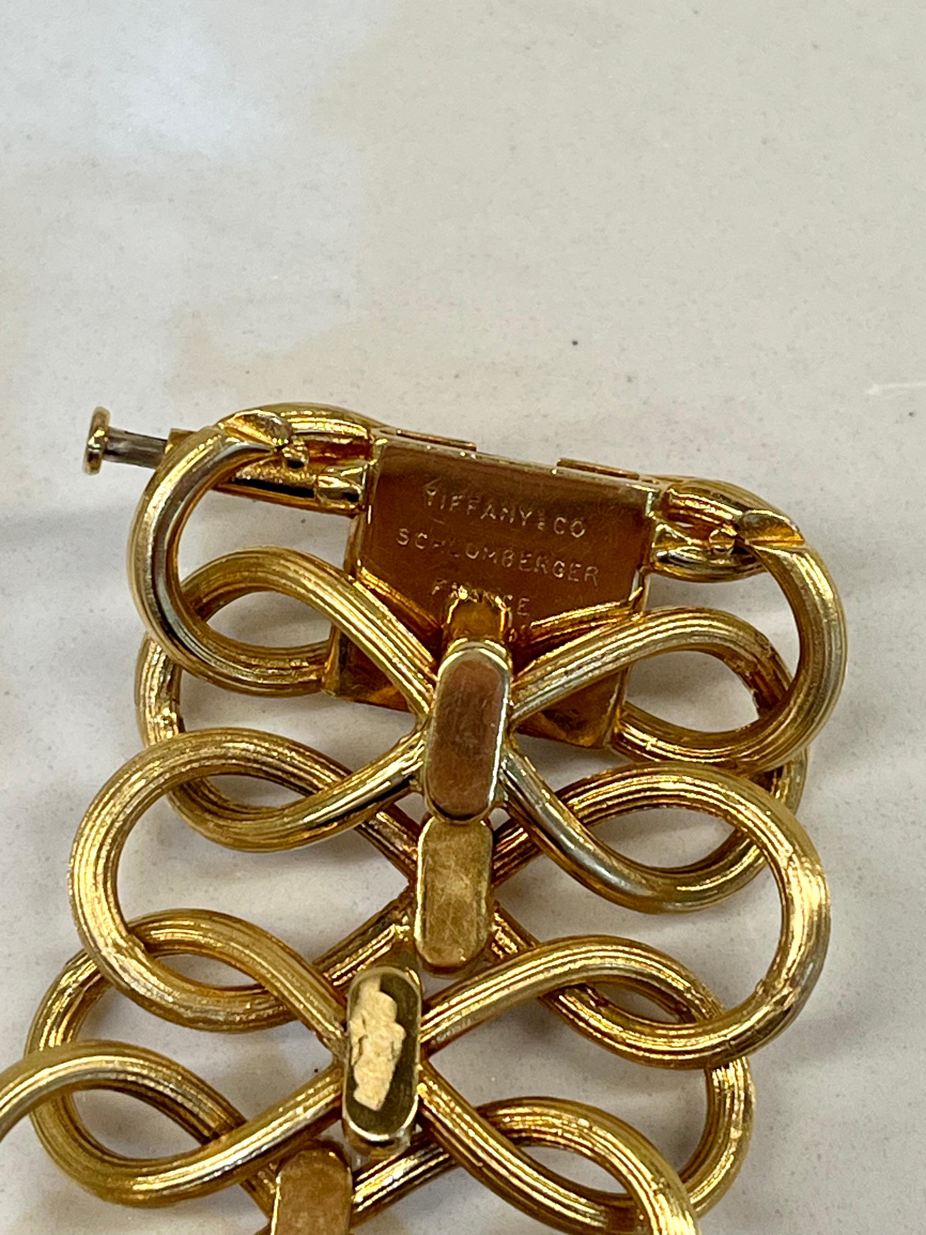 Tiffany & Co. 18K Yellow Gold Schlumberger Link Bracelet In Good Condition In Naples, FL