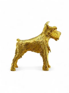 Tiffany & Co. 18K Yellow Gold Schnauzer Dog Brooch