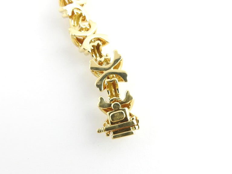 Tiffany and Co. 18 Karat Yellow Gold Signature X Bracelet 50g at 1stDibs