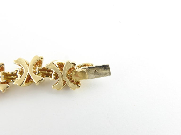 Tiffany and Co. 18 Karat Yellow Gold Signature X Bracelet 50g at 1stDibs