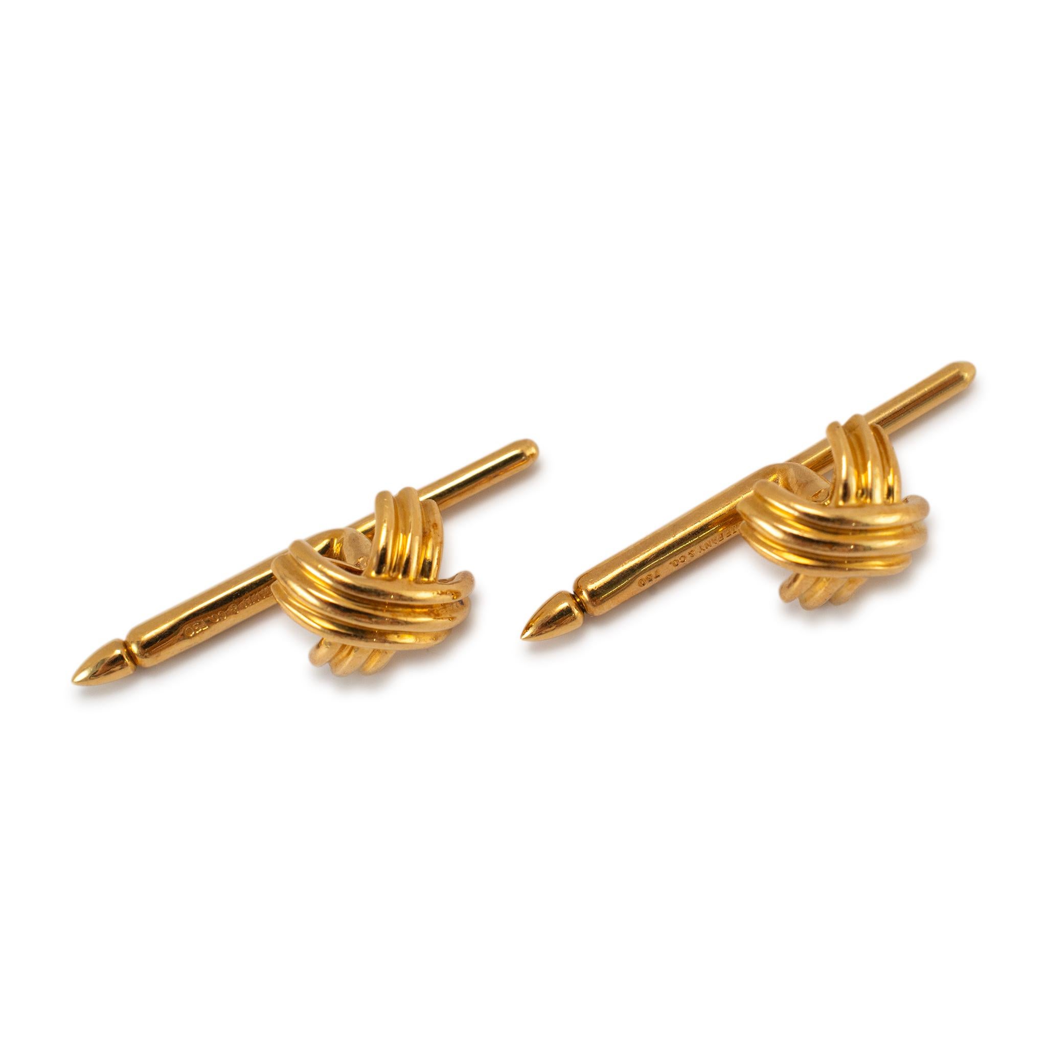 Tiffany & Co. 18K Yellow Gold Signature X Cufflinks For Sale 2