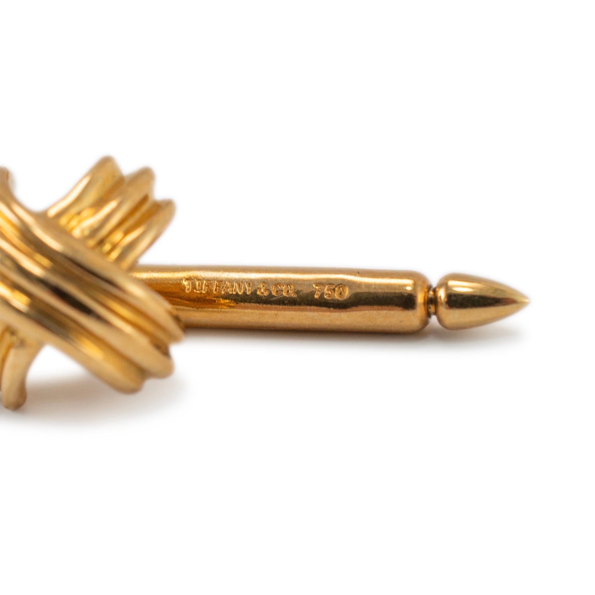 Tiffany & Co. 18K Yellow Gold Signature X Cufflinks For Sale 3